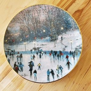 "Skater's Delight " Vintage Thomas Kinkade Collectors Plate